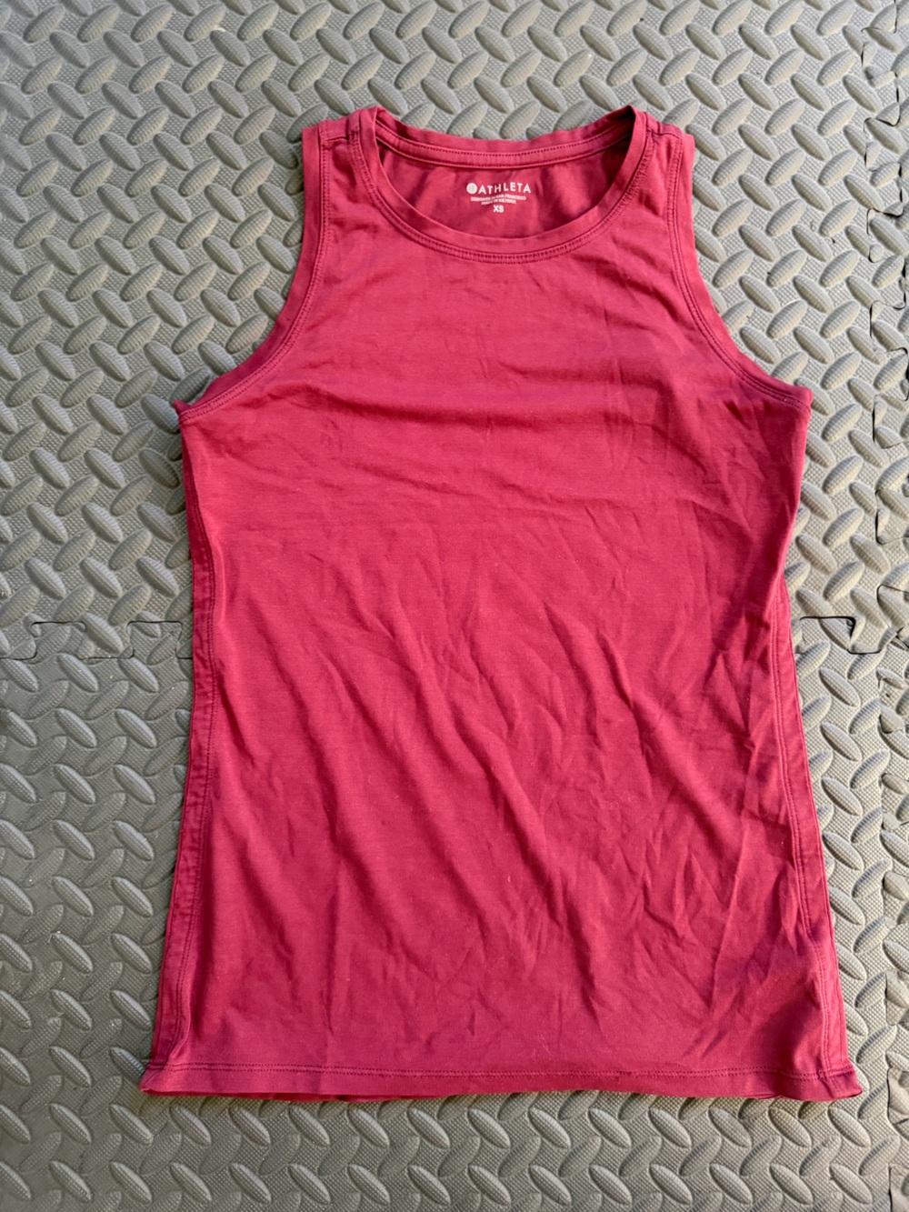 Athleta Raspberry High Neck Tank Top
